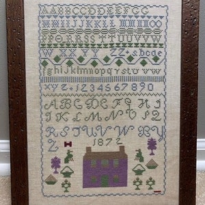 Purple House 1872 A Reproduction Antique Sampler Pattern