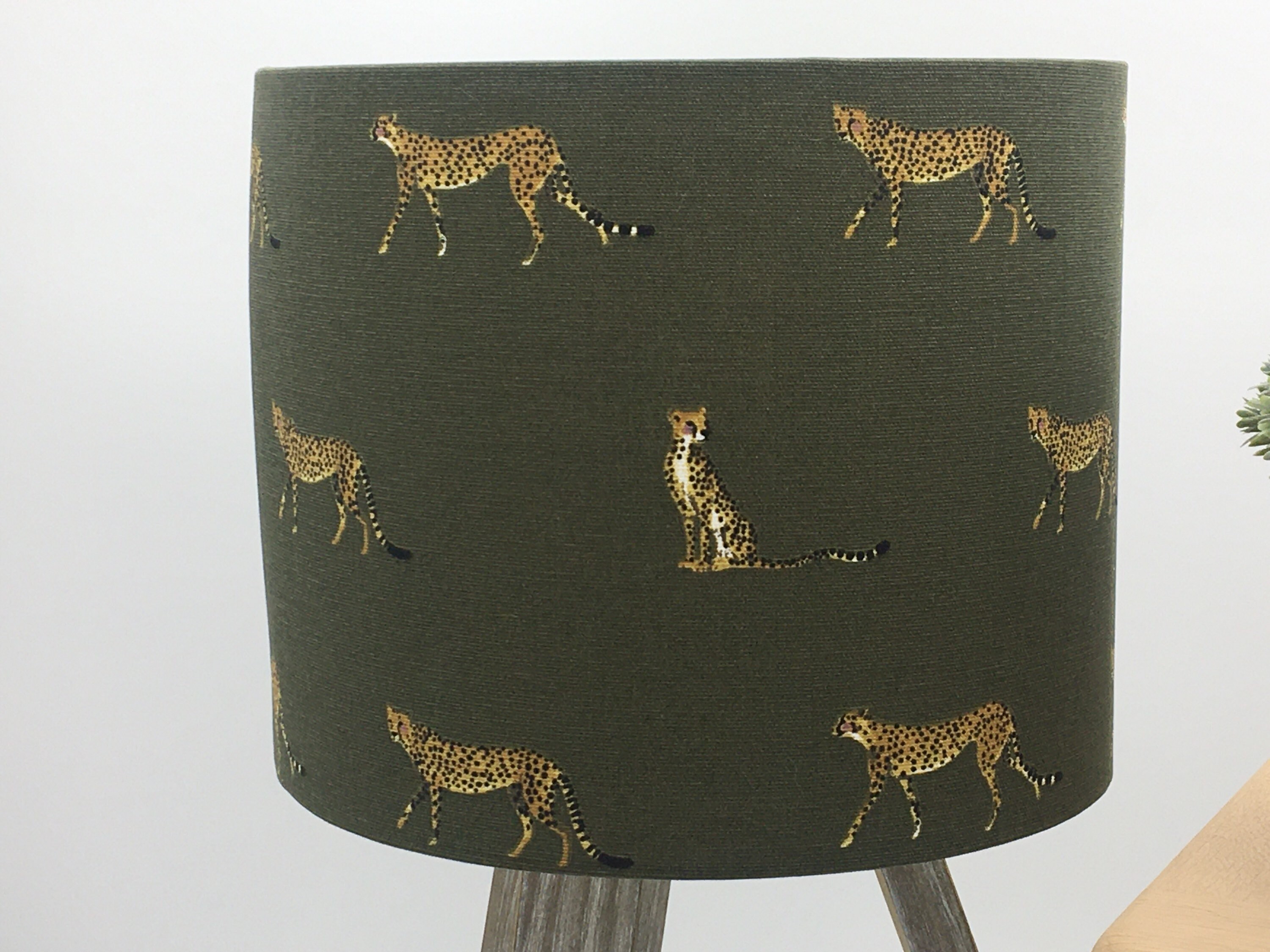 Sophie Allport cheetah 25cm tambor lámpara de mesa de sombra Etsy