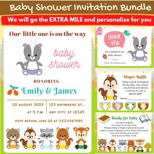 Woodland Baby Shower Invitation Boy | Woodland Baby Shower Invites | Woodland Baby Shower Thank You | Woodland Theme Baby Shower Invitations