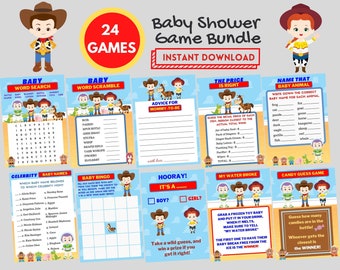 Toy Story 24 Baby Shower Game Package | Toy Story Baby Shower Game Bundle | Toy Story 24 Baby Shower Game Bundle