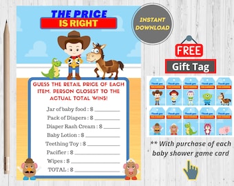 Toy Story The Price is Right Baby Shower Game | Toy Story Baby Shower Price is Right |Toy Story Baby Shower Game Instant Download Printable