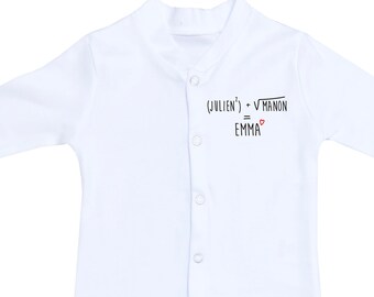 Pyjamas baby, birth, First name of mom and dad - Baby's first name