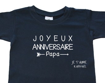 Body Bébé Personnalisable DSTNY - Message 'Joyeux Anniversaire Parrain Je T'aime' Prénom - 100% Coton, Manches Courtes