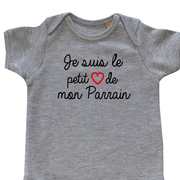 Je suis le petit coeur de mon Parrain, body pour bébé