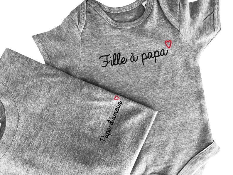 Ensemble tee-shirt/body papa bébé - Créateur ETSY : DSTNYcompagnie