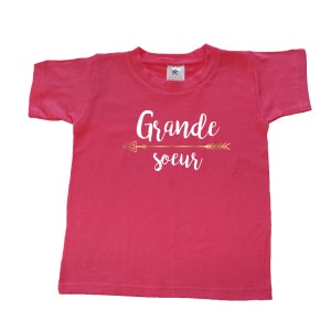 Big sister t-shirt child girl. Gift for older siblings.