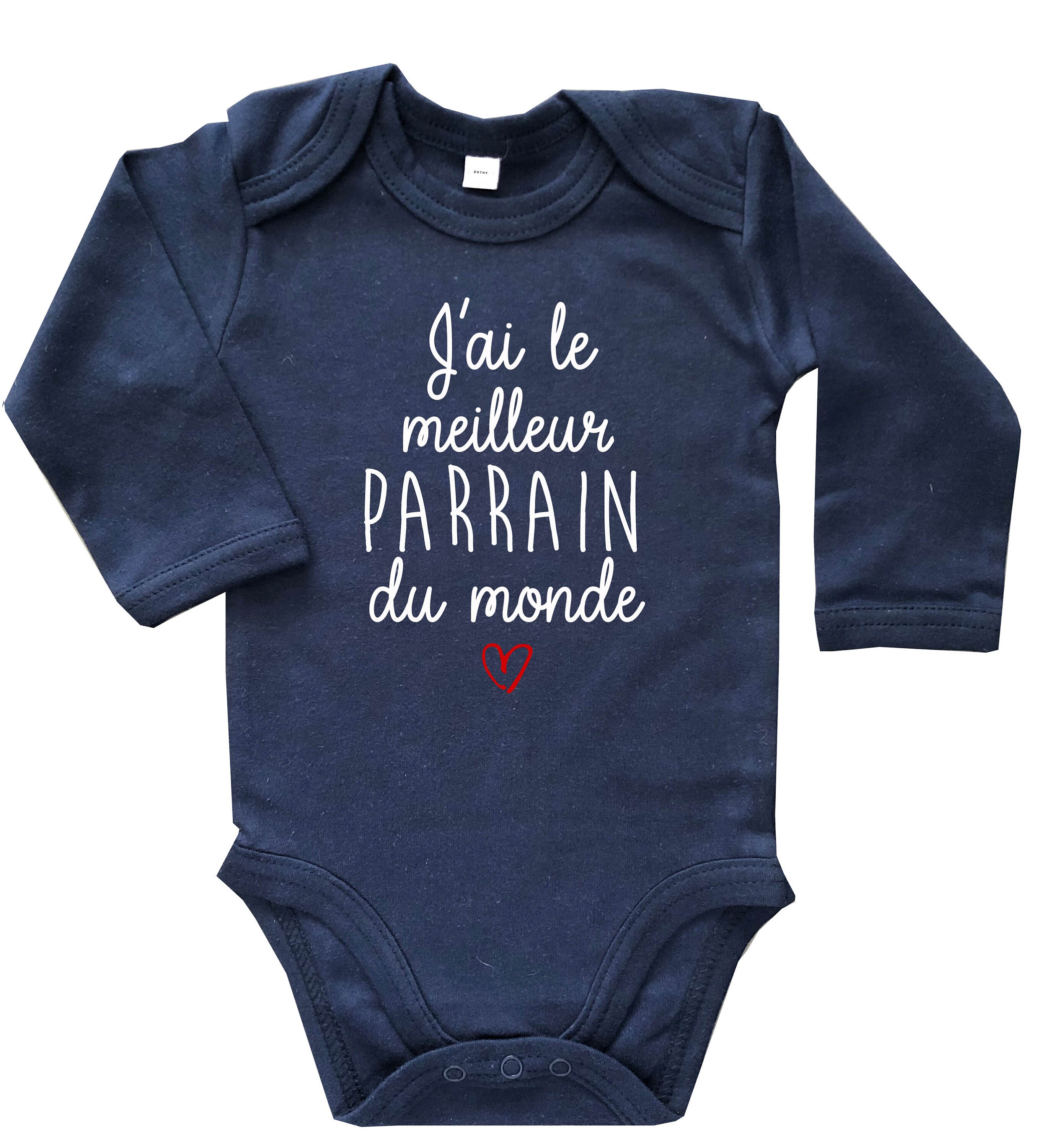 Body Bébé Personnalisé 'J'ai Le Meilleur Parrain Du Monde' - Taille 12 Mois, Blanc, Neuf