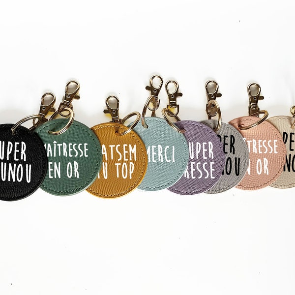 Key ring, to personalize, Nanny, Mistress, Atsem.... end of year gift