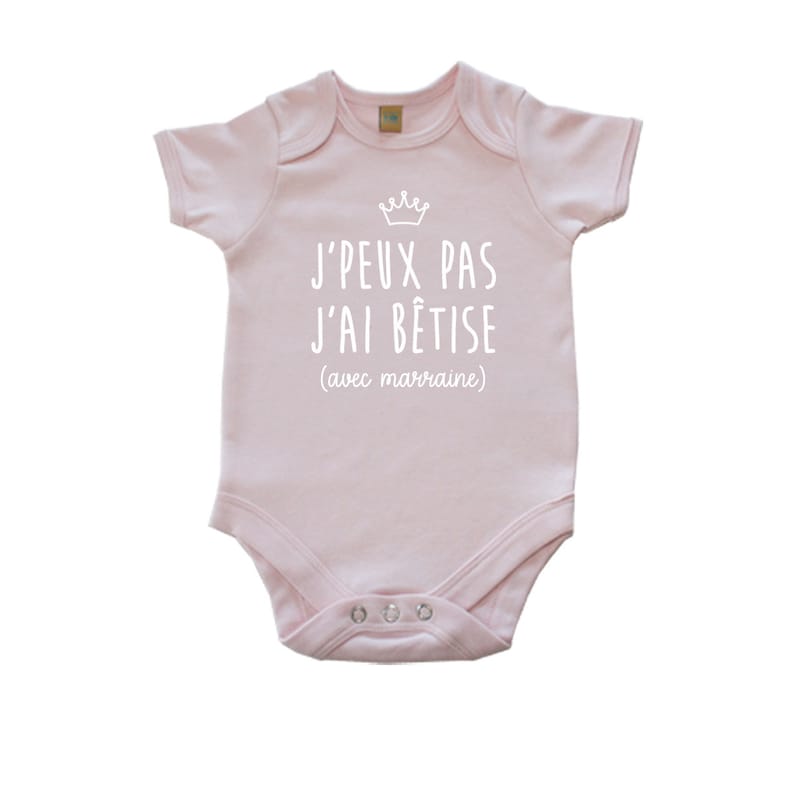 J Ai Pas Le Temps J Ai Bêtise Avec Marraine' Body Bébé Bio Manches Longues