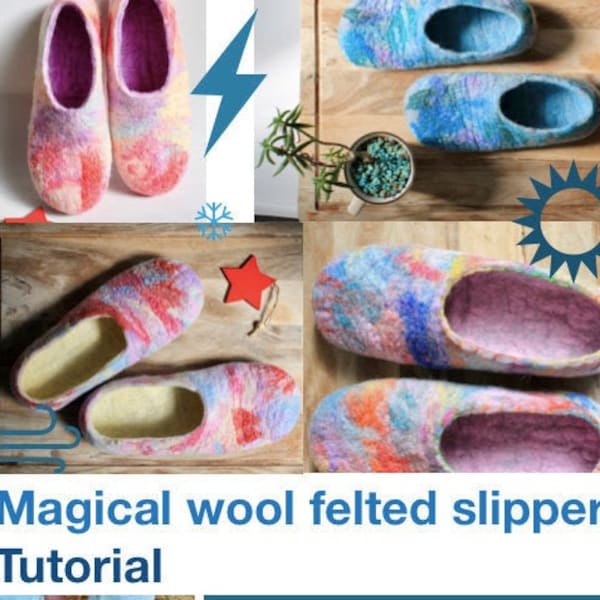 Felted Wool Slippers Etsy
