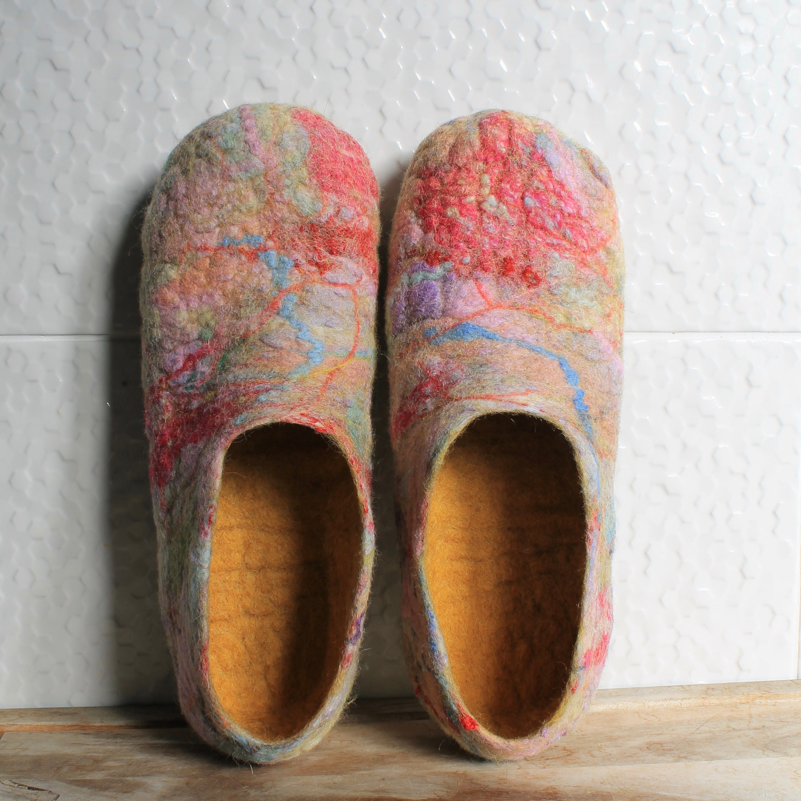 Felted Wool Slipper Tutorial How to Make a Pair of Wool Etsy