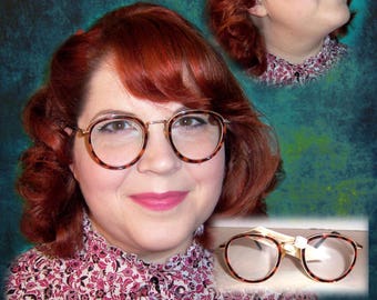 Vintage 80's 90's Turtiose Shell Eyeglasses Frames Reading Glasses