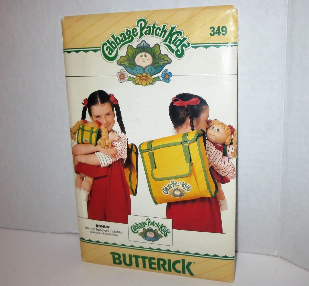Vintage 80s CABBAGE PATCH KIDS Backpacks Butterick Pattern Uncut ...