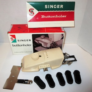 Vintage 60&#39;s Singer Buttonholer Vertical Low Shank Sewing Attachment 489510 4561