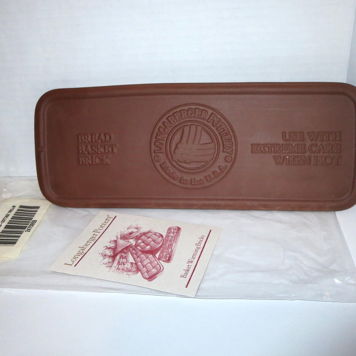 Longaberger Pottery Brick Bread Warmer for Bread Basket 11 X 4.25 Rectangle - Etsy