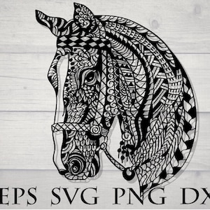 Download Free Mandala Horse Svg Etsy for Cricut Explore, Silhouette and other cutting machines.