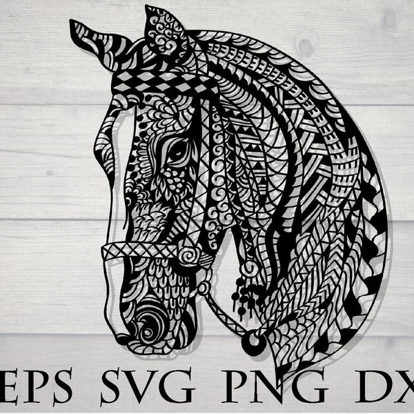 Mandala cheval svg