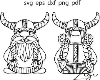 Gnome svg / nordic / Christmas / viking / helmet / svg / cut files / sublimation / png