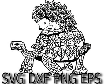 Download Free Svg Cute Hedgehog Out Of Mandala With Heart File For ...