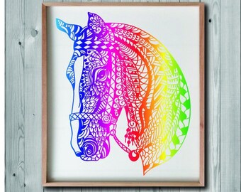 Download Free Mandala Horse Svg Etsy SVG Cut Files