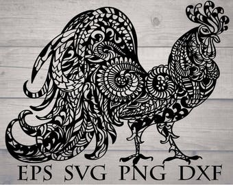 Download Rooster Mandala Svg Etsy
