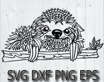 Download Free Sloth Mandala Svg - Layered SVG Cut File
