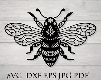 Download Mandala Bee Svg Etsy
