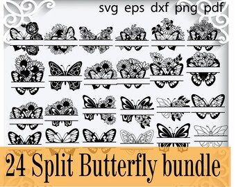 Download Butterfly Border Svg Etsy