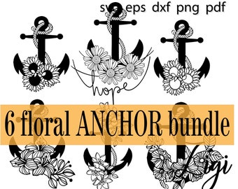 Download Anchor Flower Svg Etsy