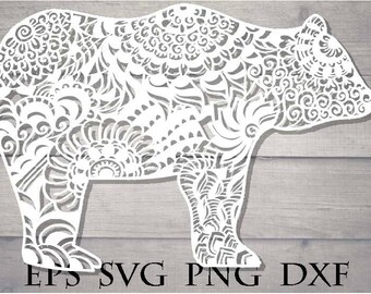Download Bear Mandala Etsy