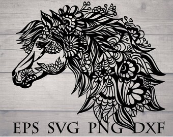 Download Mandala Horse Svg Etsy