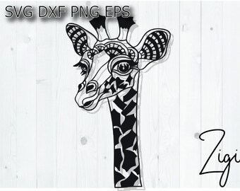 Download Giraffe svg giraffe mandala safari animal zentangle for | Etsy