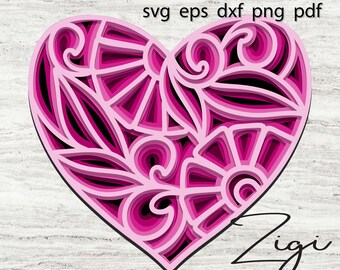 Download Heart Mandala Svg Etsy