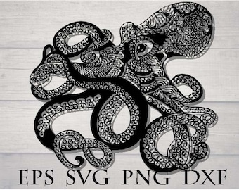 Mandala Octopus Svg Etsy