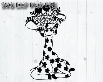 Download Giraffe flower svg flower crown svg animal mandala svg | Etsy