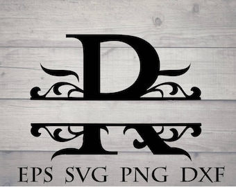 Download Split initial svg split letter R monogram svg - split ...
