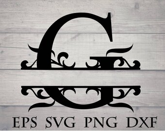 Download Split initial svg split letter G monogram svg - split ...