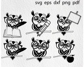 Download Owl Teacher Svg Etsy