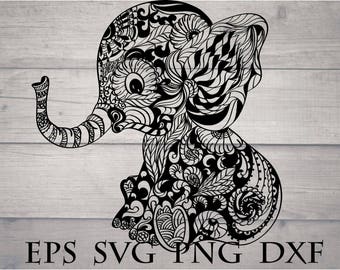 Download Elephant Mandala Svg Etsy