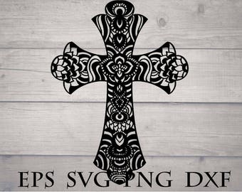Download Mandala Cross Svg Etsy