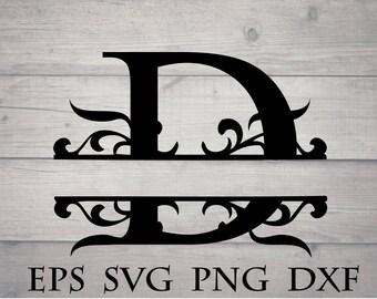 Download Split Letter D Svg Etsy