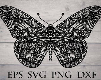 Download Mandala butterfly svg zentangle | Etsy