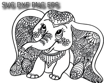 Download Mandala Baby Elephant Svg Free - Layered SVG Cut File
