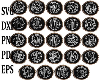 Download Round Wood Ornaments Etsy