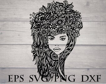 Download Woman Mandala Svg Etsy