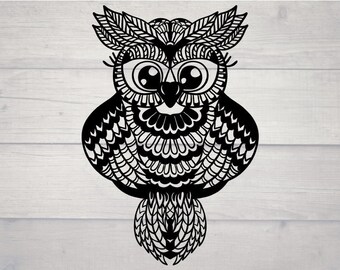 Download Owl mandala svg | Etsy