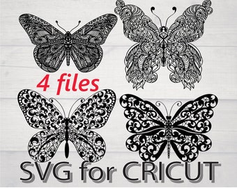 Download Mandala butterfly svg zentangle | Etsy