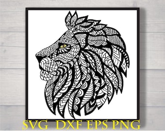 Download Lion mandala svg | Etsy