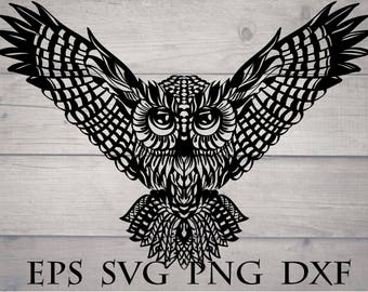 Download Owl mandala svg | Etsy