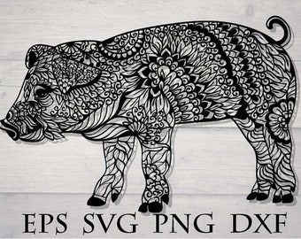 Download Pig Mandala Svg Free Project - Layered SVG Cut File